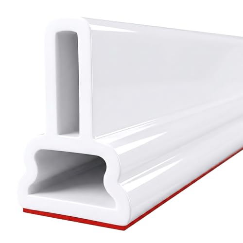78Inch Collapsible Threshold Water Dam 1.5" high Walkin Shower Guard To Keep Water In Shower Stall Water Barrier Silicone For Dry And Wet Bathroom Kitchen Wheelchair Accessible - color: 1.5" High/White, style: 78inch