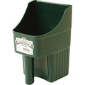Little Giant® Plastic Enclosed Feed Scoop | Heavy Duty Durable Stackable Feed Scoop with Measure Marks | 3 Quart | Ranchers, Homesteaders and Livestock Farmers | Green - color: Green