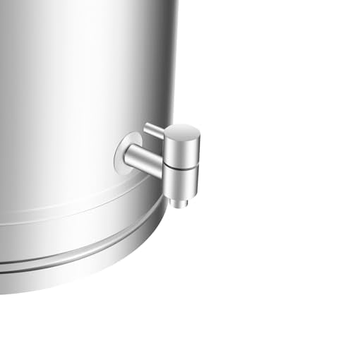 304 Stainless Steel Milk Bucket with Faucet,Milk Buckets with Lid Can Large Liquid Container Storage,Sealing Lid and Carry Handle, Airtight Design(35L/9.24 Gal,w/Faucet) - size: 35L/9.24 Gal,w/Faucet
