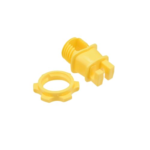 Electric Fence Wire Insulators, Screw Tight Round Post Clips, Yellow, 25 - color: yellow, size: 25
