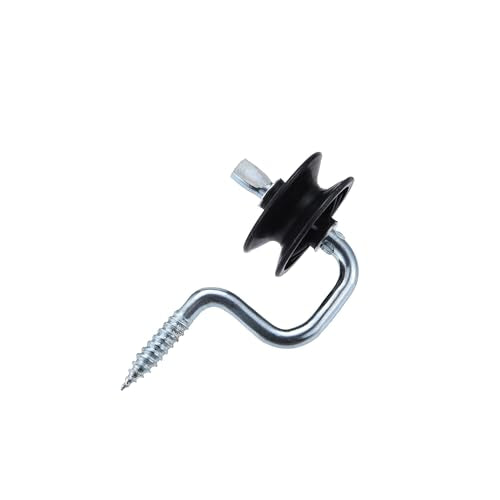 Electric Fence Wood Post Screw-in Corner Insulators Bracket, Black，10pcs | Wood Post Anchors, Corner Polyrope Insulators - style: B010-10pcs