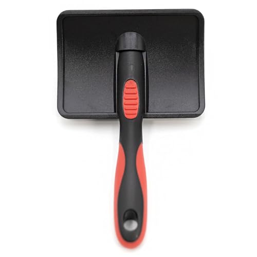Jeffers Pet Hard Pin Universal Slicker Brush for Dogs, Cats, Horses – Firm Bristles Grooming Tool, Detangling, Tangle Free Coat, Mats, Shedding, Curved Head, Travel Friendly, Easy Storage - Large - color: Hard Pin, size: Large