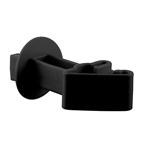 25-Pack Electric Fence T-Post Insulators, Snap-On Extended | Extended Offset · UV-Resistant · Fits T-Posts · For Wire & Polywire - color: Black