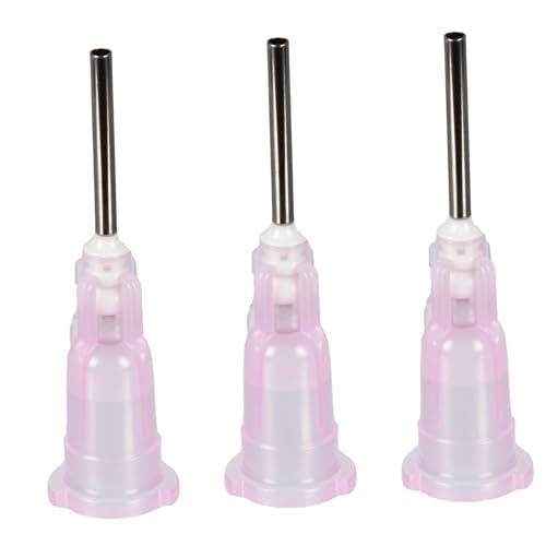 100pcs 18G blunt tip glue dispensing nozzles Blunt-nosed needle glue applicator, used for applying industrial liquids, adhesives, inks, perfumes, lip glosses.0.5 inches - size: 18G 100pcs