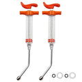 2 pcs Reusable Goats Syringe for Goat, 2 Drench Nozzle Adjustable Dosage Drench Gun Syringe for Sheep ( Orange 20ML) - style: Orange