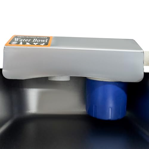 Automatic Water Dispenser for Dogs 1 Gallon/3.8L Stainless Steel Water Bowl Outdoor Dog Drinking Waterer Feeder Auto Fill Pet and Livestock Waterer Feeder Fits GHT 3/4" Faucet Wide Mouth - size: 1 Gal
