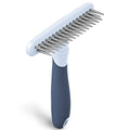Dog rake deshedding dematting Brush Comb - Undercoat rake for Dogs, Cats, matted, Short,Long Hair Coats - Brush for Shedding, Double Row Stainless Steel pins - Reduce Shedding by 90% (Haze Blue) - color: Haze Blue