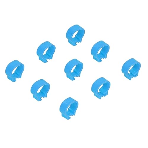 Zerodis 100PCS 8mm Leg Rings, Plastic Identification Bands for Pigeons, with Reusable Easy to Install for Poultry Dove Marking (Light Blue) - color: Light Blue