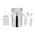 3L/10L Cow Milking Machine,Plug-in Powered,Speed Adjustable Pulsating Vacuum Pump,304 Stainless Steel Milk Bucket, Auto-Stop Check Valve,12V 12W Electric Cow Milker (10L) - size: 10L
