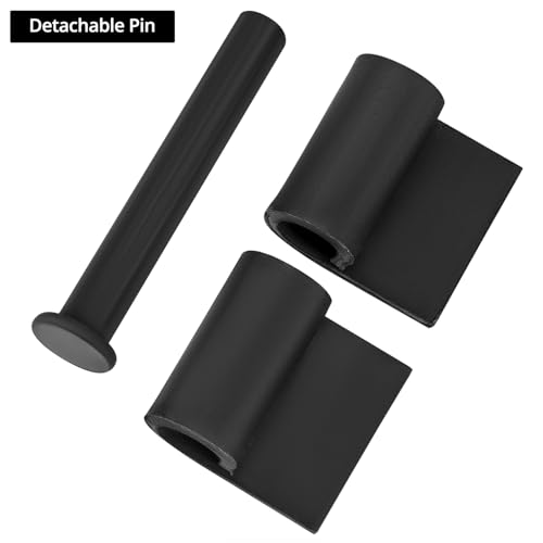QWORK Heavy Duty Weld On Hinges - Detachable Pin, 5mm Thick Steel -for Trailer Ramp Gate Door, Pack of 2