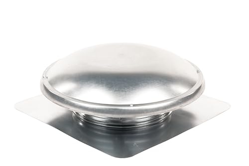 GAF 1250 CFM Power Roof Mount Attic Fan – ERV5 – Energy-Efficient Design, Galvanized Steel, Optional Humidistat – Mill Finish – Attics Up to 2800 sq ft - color: Mill