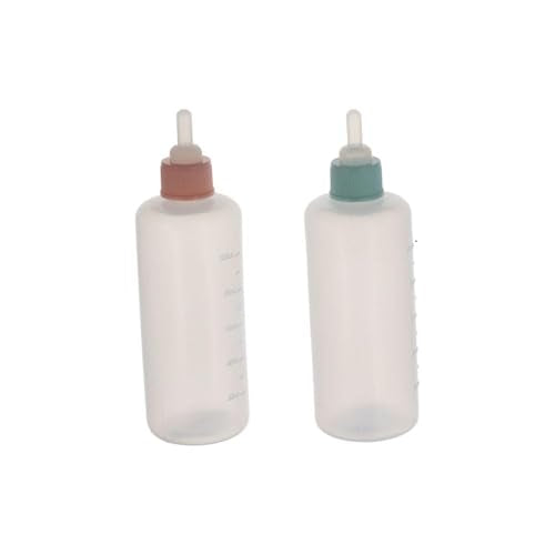 100ml Pet Feeding Bottle with Clear Scale for Newborn Puppies Kittens Rabbits Hamsters Squirrels(pink-100ml) - style: pink-100ml