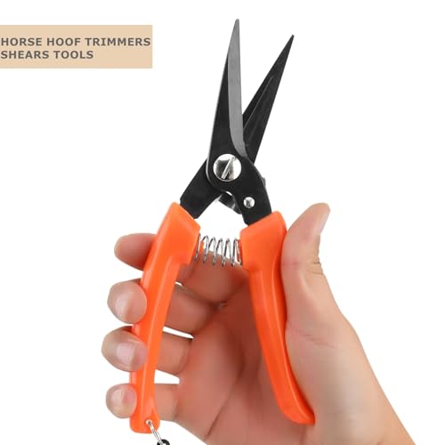 7 PCS Farrier Tool Kits Professional Hoof Trimming Farrier Tools for Horses Cattle Goat Donkey Pig,Includes 14 Inch Hoof Nipper,Hoof Rasp,Hoof Trimmers,Hoof Knife and Brush,Mini Hoof Rasp,Carry Bag