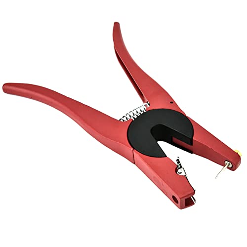 Pig Cattle Ear Tag Plier, Livestock Tool for Cow eep Goat Farm Animals, Premium y Ear Tag Applicator with Spare Pin, gonomic Handle Design for Comfortable and Labor Saving Use