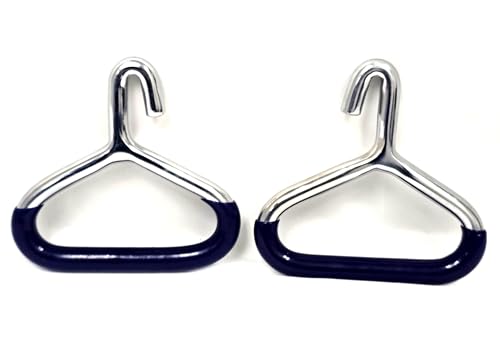 2-pcs Set Heavy Duty OB Handle or Obstetrical Chain Handle 5" x 3" Stainless Steel with Rubber Laminated Grip, Livestock, Veterinary Tool.