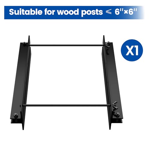 Muzata Reciprocating Saw Guide Attachment for Cutting 6x6 Wood Posts M080 | Suitable for 0-45 Degree Cuts, Adjustable for Different Cutting Heights, Essential Tools Included, Hassle-free Installation - size: 6×6"