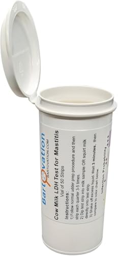 Bartovation Cow Milk LDH Test Strips for Mastitis Detection, 50-Pack | Made in USA, requires only milk to screen for subclinical mastitis in dairy cows