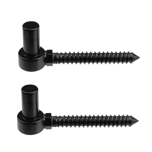 Antrader One-Piece Molding Chain Link Lag Screw Hinge,Gate Hinges,2Pcs | M12 Screw Eye Hook Hinge Bolts with Hole Dia 5/8 Adjustable Gate Sag for Wooden Fence,Farm Gate