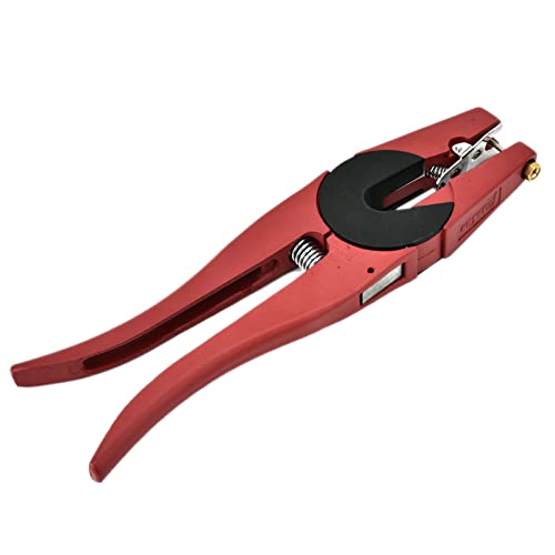 Yosoo Health Gear Livestock Ear Tag Plier, Durable Alloy Tagging Applicator with Spring Loaded Ergonomic Handle for Farm Animals Red 9.6 x 2.4 x 0.9 in 1 Piece