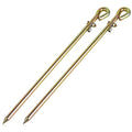 MOKIKUBA- Portable Ground Rod - Grounding Pin with Ground Wire Lug | Great for Electric Fences,Antennas,Satellite Dishes,Ground Post Pin,Tie out Stake (Set of 2) - style: Set of 2