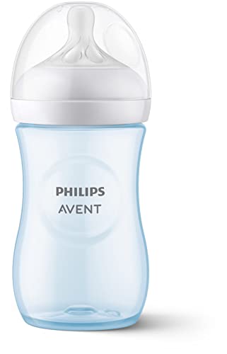 Philips Avent Natural Baby Bottle with Natural Response Nipple, Blue Baby Gift Set with Snuggle, SCD838/04 (Pack of 2) - color: Blue, size: 12 Count (Pack of 2)
