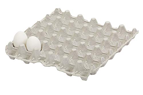 Little Giant® Egg Flat Carton - Reinforced Flat Egg Carton Trays Holds 30 Eggs for Storage and Transport - Pack of 12 - Made in USA