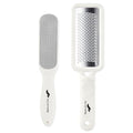 Fu Store 2 Pack Foot Files Callus Remover Foot Rasp Dual Sided Foot File | Stainless Steel Surface Pedicure Tools Professional Scrubber Premium for Feet Care Remove Hard Skin - color: White