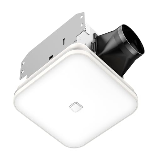 OREiN 2-in-1 Bathroom Exhaust Fan with Light, 110 CFM, ENERGY STAR | 1000LM, 5000K Daylight, Quiet 2.0 Sones, No Attic Access Required, ETL/HVI Certified, 7.36x7.68in Cutout, 4-to-3in Adapter - color: 5000K
