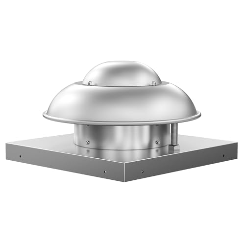 Roof Mounted Exhaust Fan Direct Drive Axial Downblast Exhaust Fan -19" Fan Base, 1/30 HP 500 CFM 115 Volt Single Phase Motor - size: RMD10