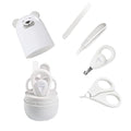 Baby Nail Clippers Set, Baby Manicure Set and Pedicure Set with Cute case. Baby Grooming Gift Set for Newborns, Infants and Toddlers - color: w+white bear