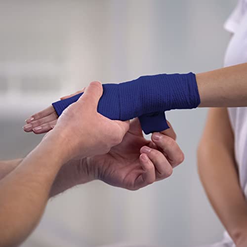 Juvale Cohesive Bandage Vet Wrap Rolls - Sprain & Strain Support Elastic Bandage & Vet Wrap for Dogs & Horses - Self-Adherent Dog Wound Care Tape - First Aid & Sports Tape - 12 Count, 4 in x 5 yd - size: 4 Inch x 5 Yards (12 Count)