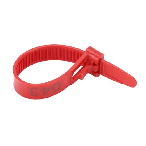100pcs Chicken Leg Bands Rubber Chicken Identification Leg Bands Adjustable Duck Leg Bands Fadeless Numbered Poultry Chicken Identification Leg Tags for Farm Turkey Duck Chicken - color: Red