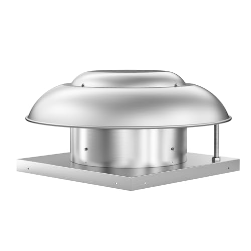 Roof Mounted Exhaust Fan Direct Drive Axial Downblast Exhaust Fan -26" Fan Base, 1/3 HP 2400 CFM 115 Volt Single Phase Motor - size: RMD18