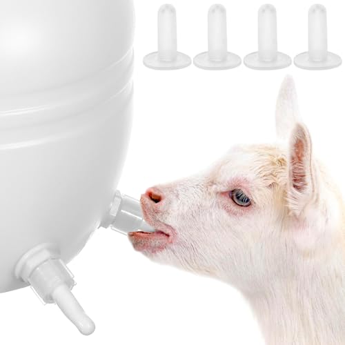 6 Pack Goat Bottle Nipples Lamb Milk Drink Nipples for Sheep Calf Nursing Bottle Pacifier Baby Livestock Feeding Tool Smooth Surface Easy to Clean 1.65 X 1.29 X 1.29 in