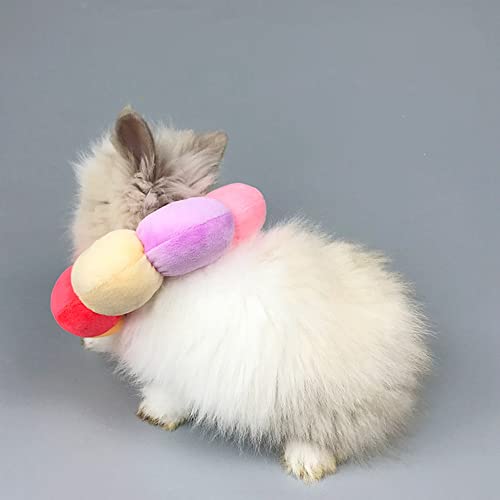 Adjustable Rabbit Protection Cone Collar,Soft Pet Recovery Collar for Rabbit/Chinchilla/Guinea Pigs/Kitten After Surgery Wound Healing,Elizabeth Neck Recovery E-Collar for Small Animals (XS) - size: XS