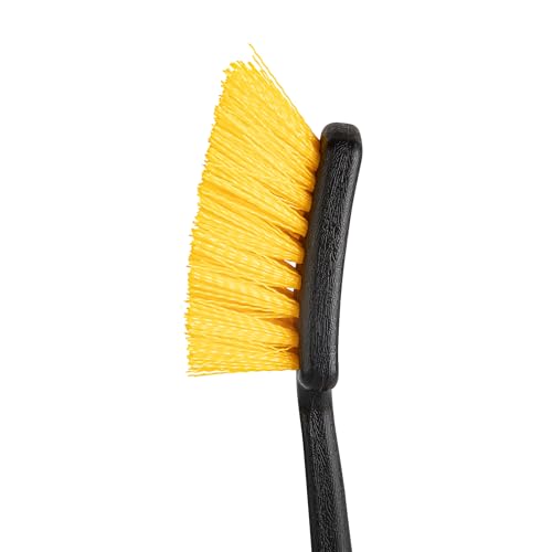 Restaurantware Scrub Brush 4 Count of 20 Inch Long Handled Scrubbing Brush, Ergonomic Design, Stiff Yellow Plastic Bristles, for Commercial Kitchen, Restaurant Or Home - size: 20 1/2"