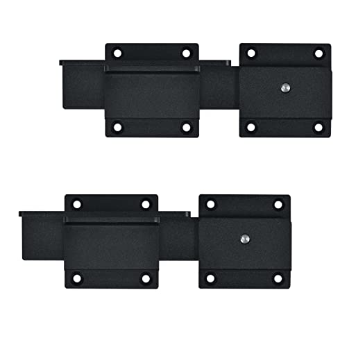 7" Flip Gate Latch Lock for Wooden Fence with Padlock Hole | Aluminum Alloy Adjustable Security Latch, Rustproof Hardware for Outdoor Barn Shed Door Yard - size: 2 Pack