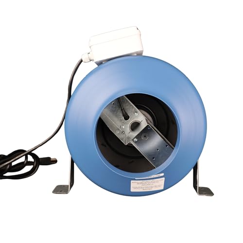VENTS-US VKM 150 - Metal Inline Duct Fan for 6" Ducts with A Centrifugal Impeller (456 CFM) - Can Be Used As Either A Supply Boosting or Extract Boosting Fan