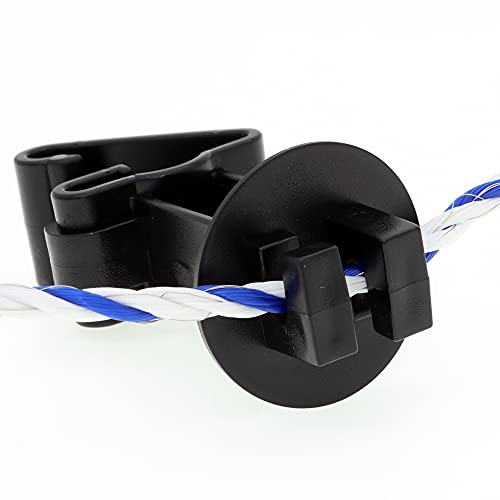 50 pcs Insulators for Electric Fence Wire, Snap-on T-Post, Black - style: INS506 50 pcs