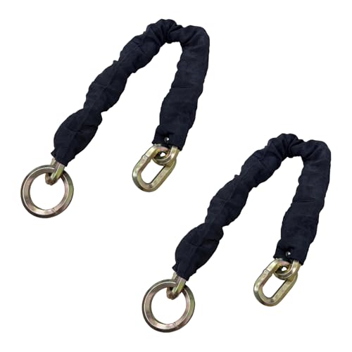 Heavy Duty Security Chain, 2-Pack 2.6ft x 1/2" Cut Proof Hardened Steel Lock Chain for Motorcycles, Trailers, Gates & Garage Anti-Theft, 12mm Maximum Security Chain with Anti-Cut Design - size: 2.6FT 2 Pack