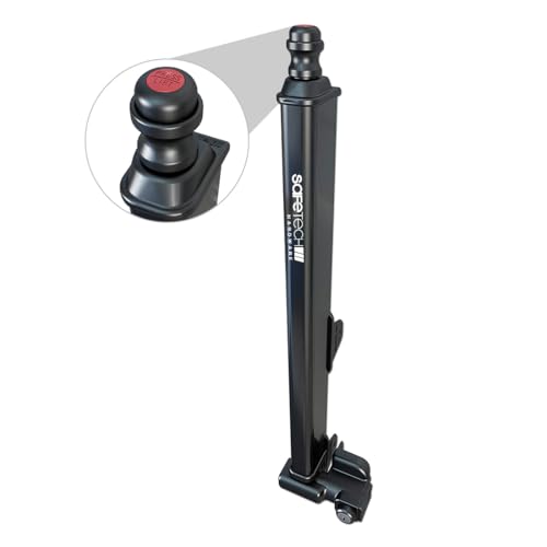 Safetech Hardware 22-inch Push Lock Magnetic Top Pull Pool Gate Latch - Key Lockable | Pool Gate Safety Latch | Vertical Self-Locking Latch | Vinyl & Aluminum/Metal Gates, Any Square Post | SL-50TRI - color: Black, size: 22" TriLatch