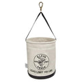 Klein Tools 5109SLR Canvas Bucket, All-Purpose Tool Bucket with Plastic Bottom with Drain Holes, Load Rated Up to 150-Pounds - size: Canvas, 150-Pound Load