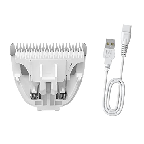 Replaceable Charging Cable & Standard Size Ceramic Blade Set | Pet Dog Hair Clipper Cat Trimmer Used Blade, Ceramic, Safe - color: Charger Cable+standard Blade