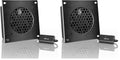 AC Infinity AIRPLATE S1, Quiet Cooling Fan System 4" with Speed Control, for Home Theater AV Cabinets (Pack of 2) - size: Single 80 (Pack of 2)