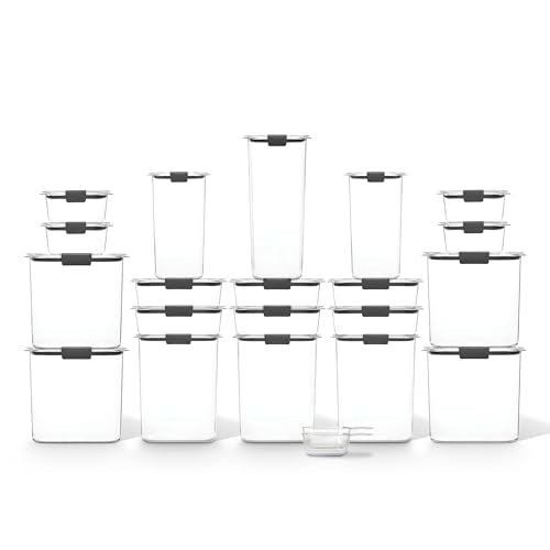 Rubbermaid Brilliance BPA-Free Airtight Food Storage Containers with Lids Set of 20 with Scoops Perfect for Kitchen and Pantry Organization - size: Assorted Sizes (40-Piece)