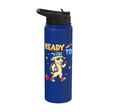 Ready To Learn Goat Student Back To School Kids Boy Girl Stainless Steel Insulated Water Bottle - color: Royal Blue