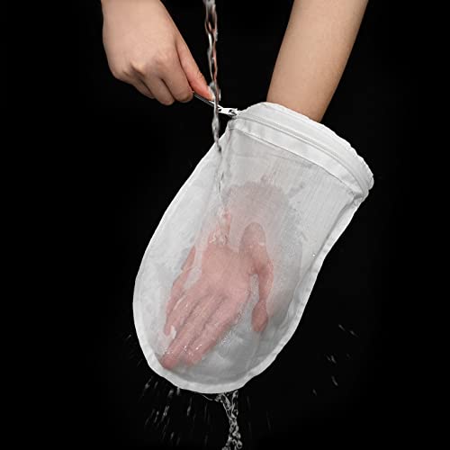 Ultra Fine Mesh Strainer Bag with Zipper,Food Grade Filter Bag,Strainers Fine Mesh with Reinforced Frame and Sturdy Handle,Nut Milk Bags,for Coffee,Milk,Oil,Juice（Mix） - size: Mix