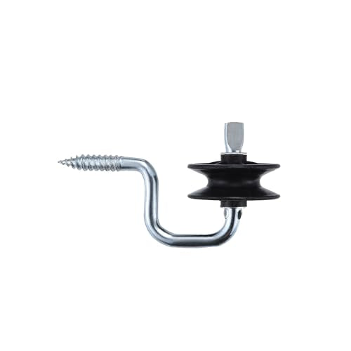 Electric Fence Wood Post Screw-in Corner Insulators Bracket, Black，5pcs | Wood Post Anchors, Corner Polyrope Insulators - style: B010-5pcs