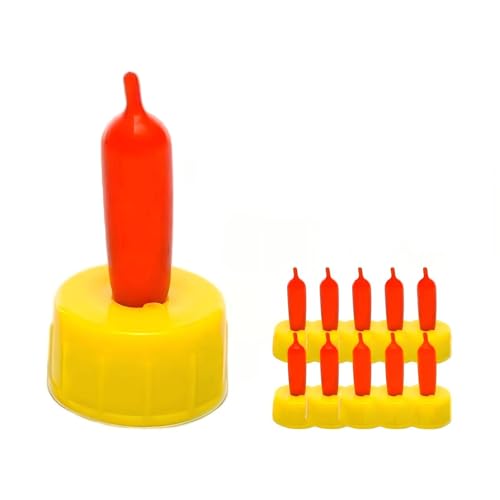 10-Pack Soft Rubber Goat Nipples for Goats Lambs Puppies Piglets Calves Feeding Bottles