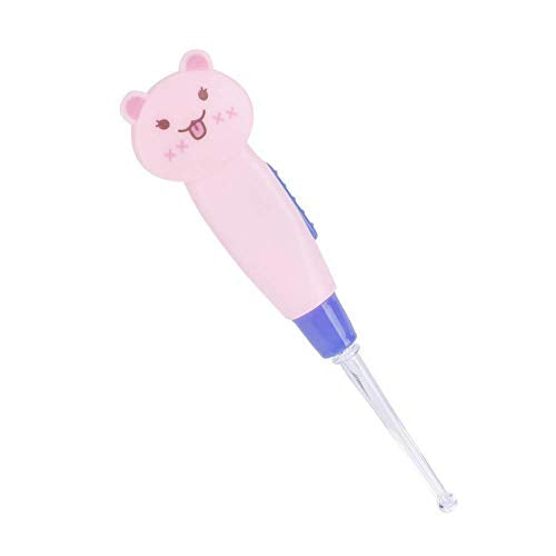Fdit Cute Cartoon LED Flashlight Earpick with Scoop Tweezers Cleaner Care Tool(Cat)